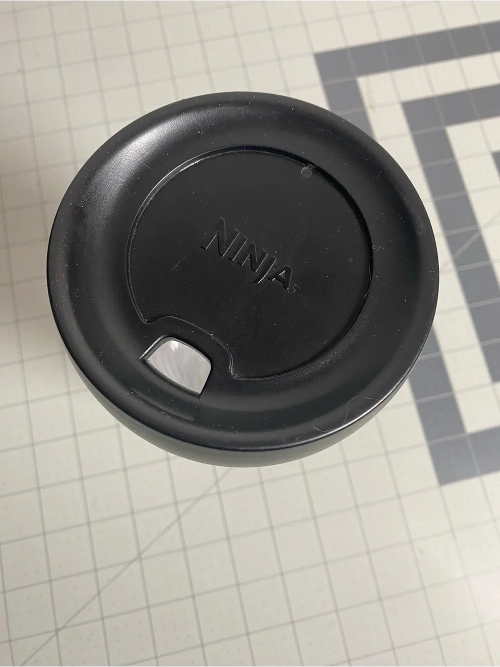 Clear Ninja  Travel Tumbler with Black Lid - Reusable Drink Cup
